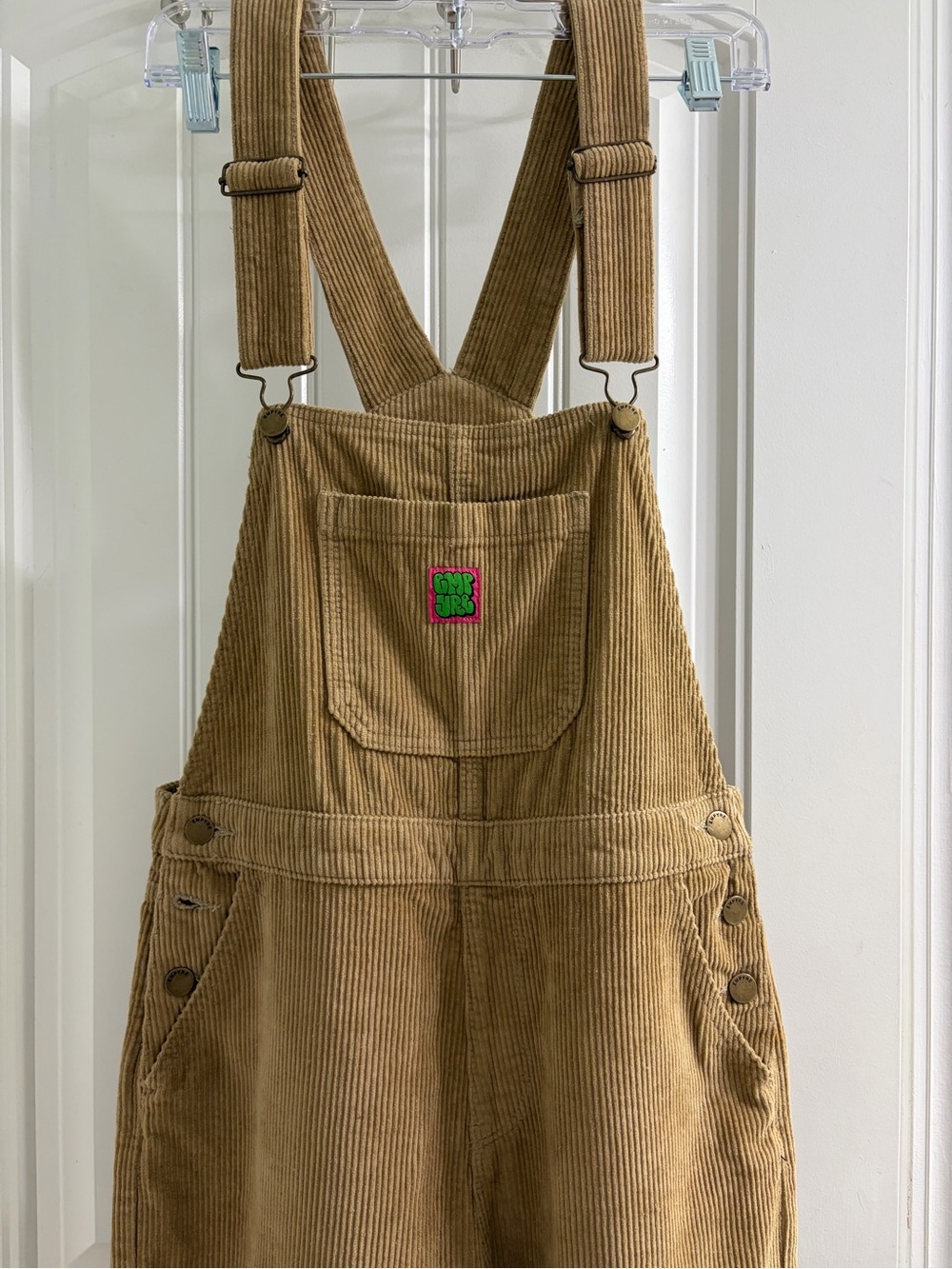 Empyre Suzie Khaki Baggy Corduroy Overalls M Gorpcore Skatewear Indie Grunge - Picture 3 of 9